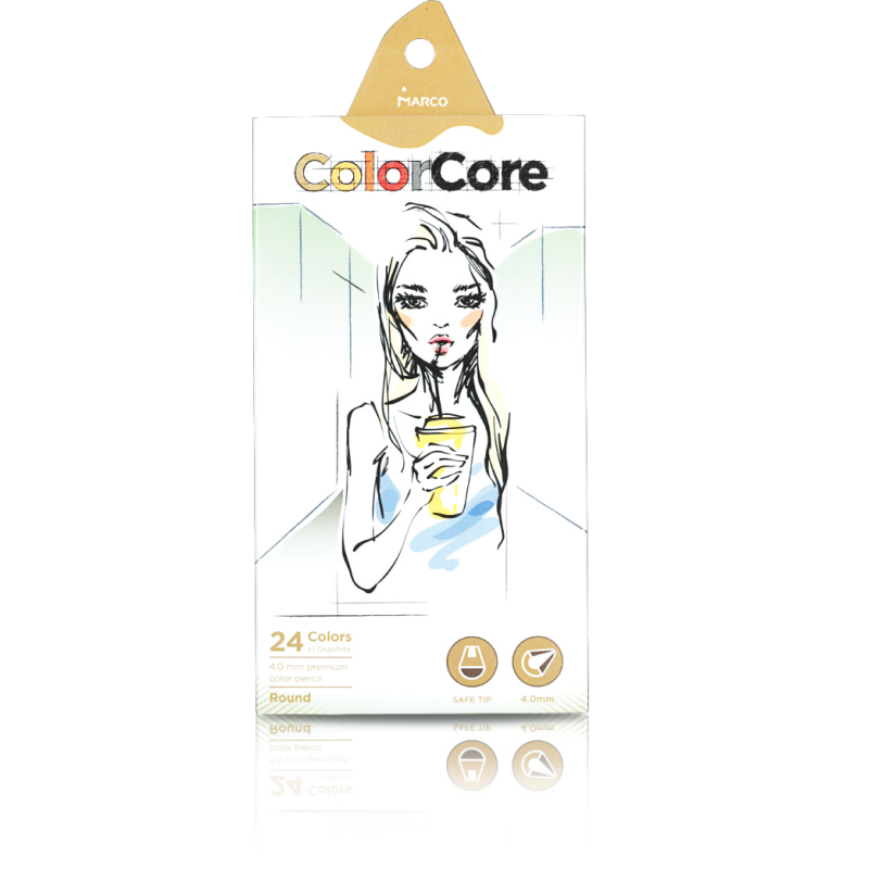 Олівці кольорові 24 кольори “MARCO“ ColorCore Round 3130-24CB KNZ