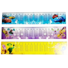 Набір картонних закладок 12 шт з таблицею множення та лінійкою KNZ