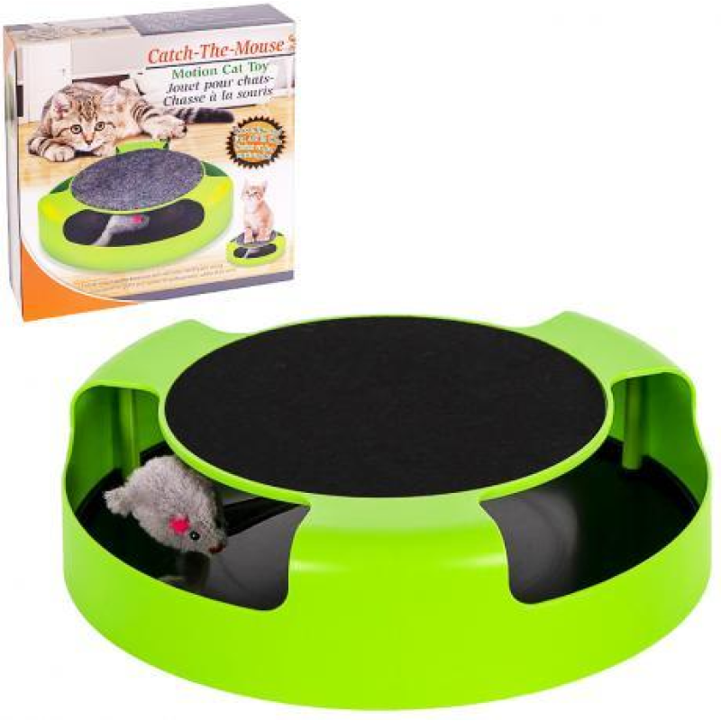 Іграшка для кота та кішки “Бігаюча мишка“ Catch The Mouse з кігтеточкою KNZ