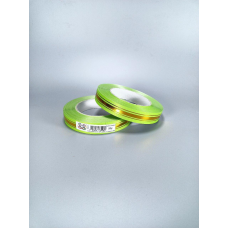 Стрічка пластикова 2 см, 50 ярд, салатна золота смуга, BELATEX PAS20 - salad KNZ