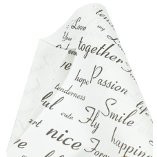 Папір для пакування подарунків білий Love Fantastic Пт 854.2 KNZ