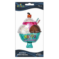 Кулька фольгована Pelican, морозиво Happy Birthday, 72 см 835601 KNZ