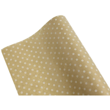 Папір для паковання Подарунків білий горох на крафті Пт 431.3 KNZ