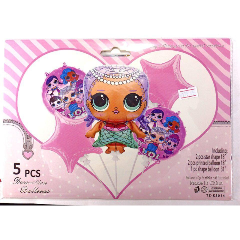 Набір із 5 кульок, лялька LOL Русалка, 836910 KNZ Набір із 5 кульок, лялька LOL Русалка, 836910 KNZ