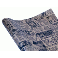 Бежевий крафт папір “газета з фото“ 0,7х7м Пт 416 KNZ