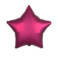 Кулька фольгований PELICAN зірка 10“ (25 см) сатин Бордовий (5 шт ) KNZ