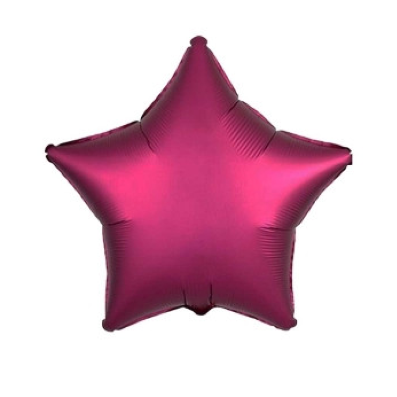Кулька фольгований PELICAN зірка 10“ (25 см) сатин Бордовий (5 шт ) KNZ Кулька фольгований PELICAN зірка 10“ (25 см) сатин Бордовий (5 шт ) KNZ
