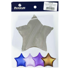 Кулька фольгована PELICAN зірка 10“ (25 см) сатин Срібло (5 шт ) KNZ