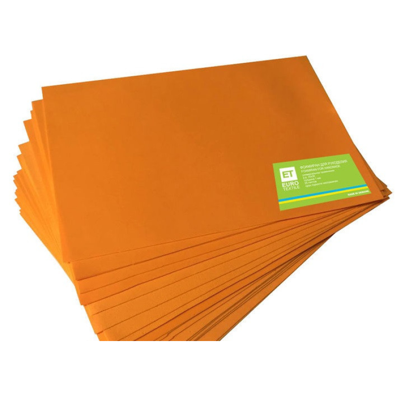 Фоаміран помаранчевий 20 аркушів (1мм/20x30см) 7718 KNZ