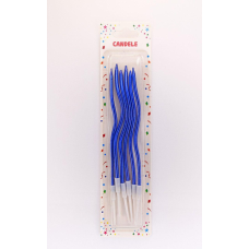 Набір свічок для торта “Коктейльний 12 см“, СИНІЙ 6шт/упа Y-1 blue KNZ