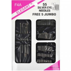 Набір голок для шиття на блістері 55 штук 10,5*15,5см F4A55 KNZ