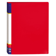 Папка пластикова А4 на 4 кільця з двома кишенями червона 30702-03 KNZ