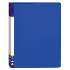 Папка пластикова А4 на 4 кільця з двома кишенями синя 30702-02 KNZ