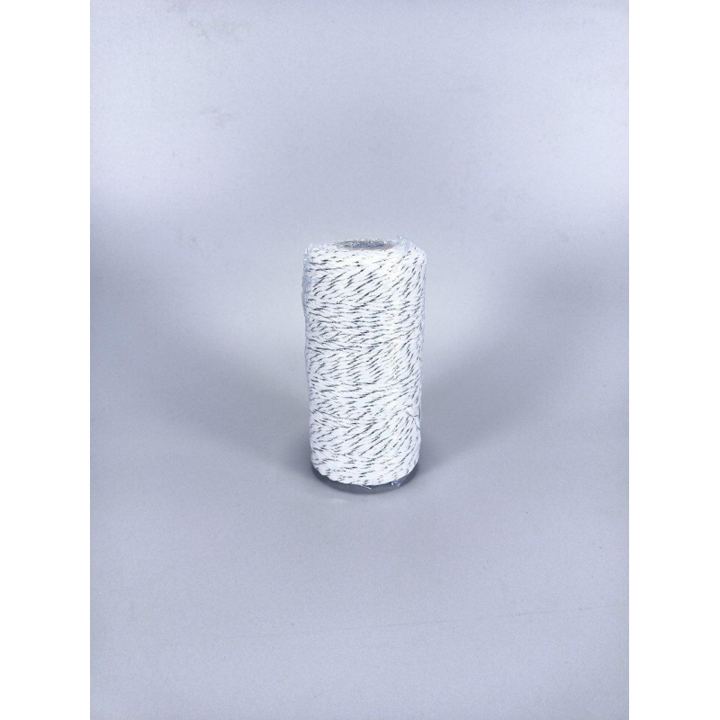 Бечевка сіро-біла 2 ммх100 м декоративна KNZ