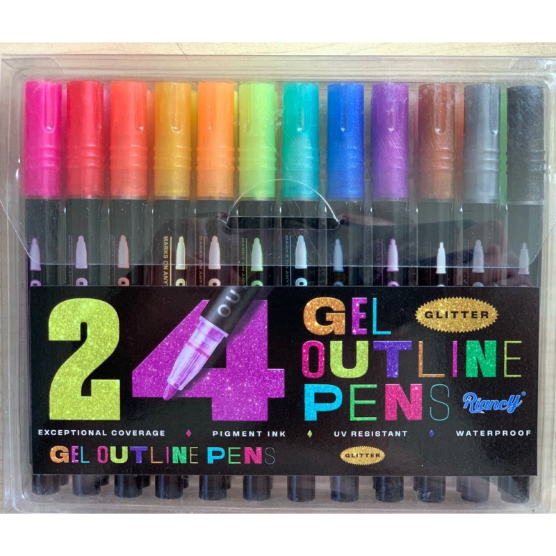 Набір глітерних маркерів 24 цвета KNZ