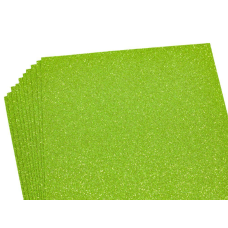 Фоміран 1,7 мм салатний із глітером — 10листів, 17GLA4-057