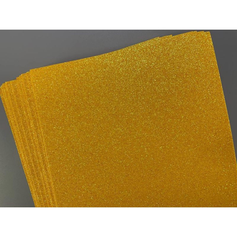 Фоаміран 1,7 мм “Світло-жовтогарячий“ IRIDESCENT HQ A4 10 аркушів 21х29,7, 17IA4-7112 KNZ