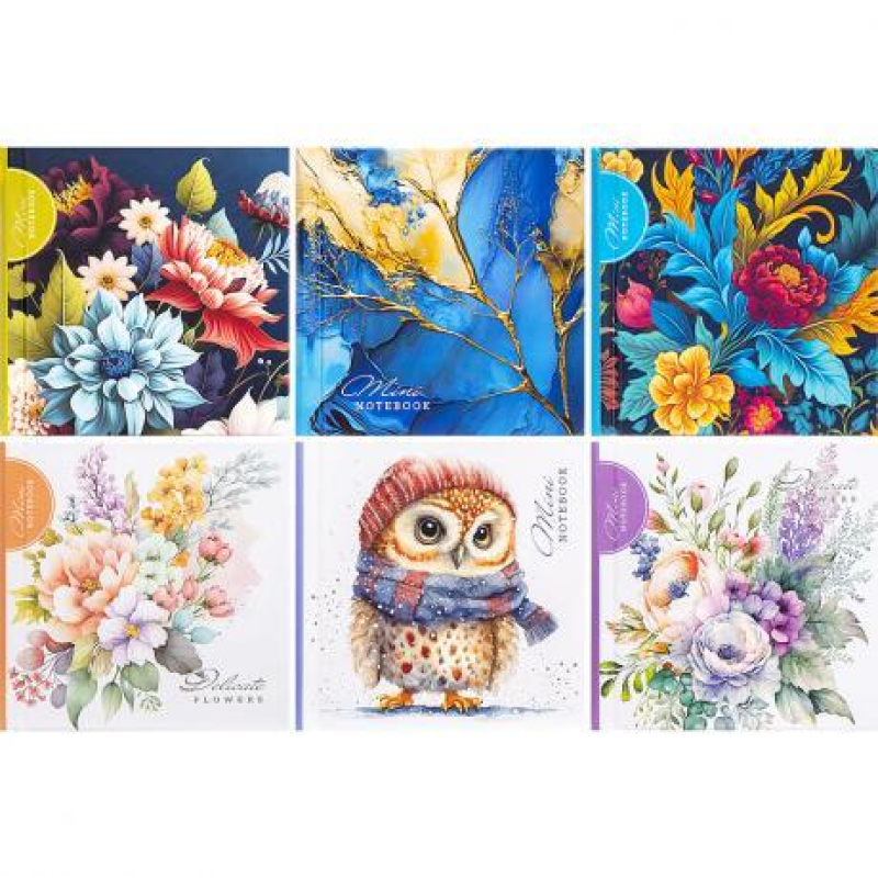 Блокнот 10*10см “Мандарин“ 48 аркушів, інтегр обкладинка, клітинка 226804/БК011/1-8 KNZ