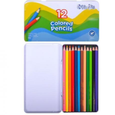Олівці кольорові 12 кольорів “MARCO“ Colorite в металевому пеналі 1100-12TN KNZ