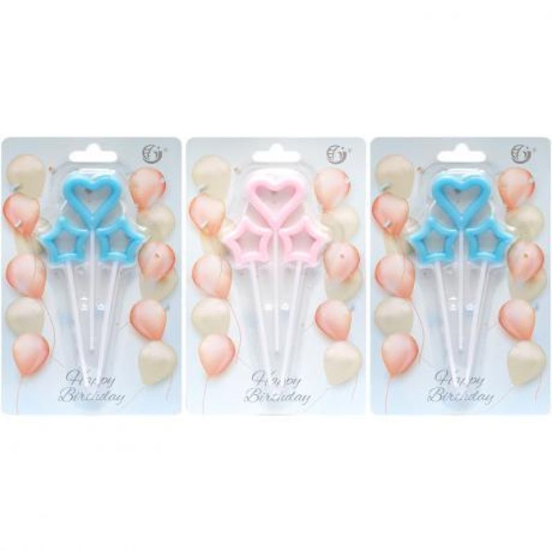 Набір свічок для торта 3шт JY-1060 KNZ