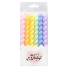 Набір свічок для торта 6шт спіраль кольорова TL-1047 KNZ