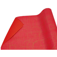 Папір для паковання подарунків 0,7х8м (Крафт — двостороння — фарбована золота абстракція) Пт 500 KNZ