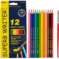 Олівці кольорові акварельні 12 кольорів “MARCO“ Superb Writer з пензликом 4120-12CB KNZ