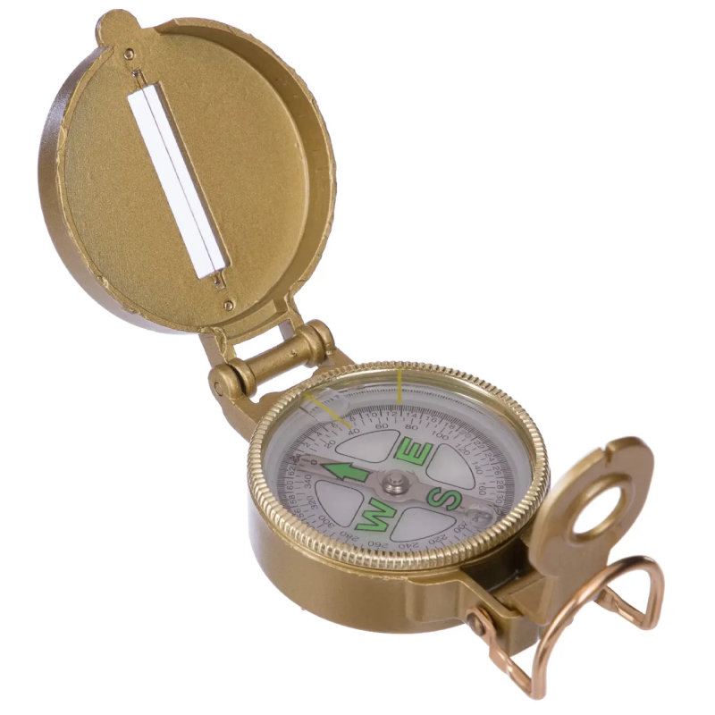 Компас похідний складаний золотий DC45-3 KNZ