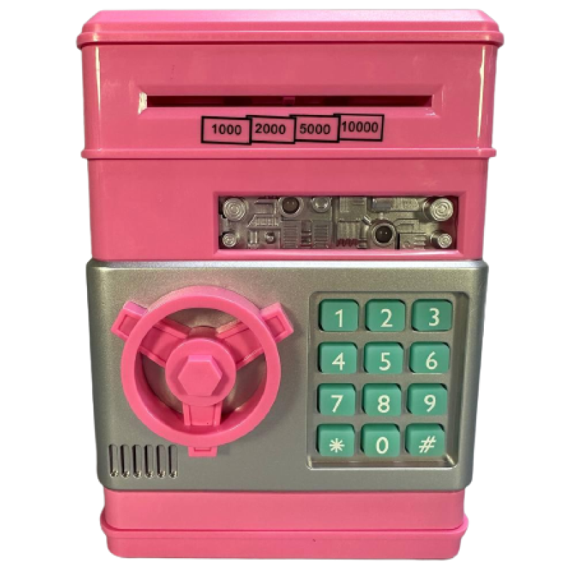 Скарбничка-сейф дитяча зі звуковим і світловим ефектом 19,5х13,5х13 см, 4 кольори KNZ Скарбничка-сейф дитяча зі звуковим і світловим ефектом 19,5х13,5х13 см, 4 кольори KNZ