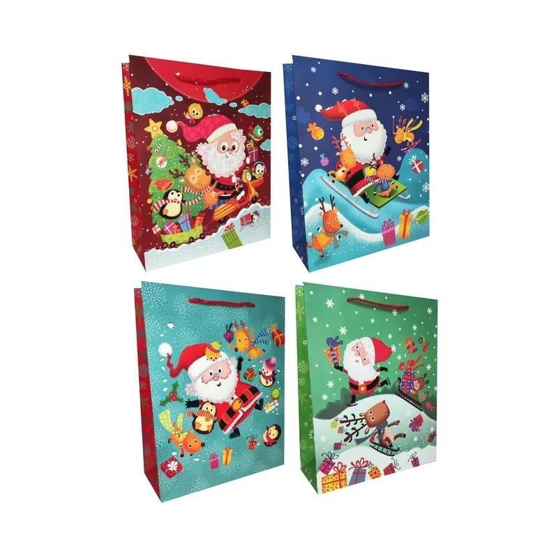 Новорічний подарунковий пакет, 26х32х10см, YM-S-1636-M-1 KNZ