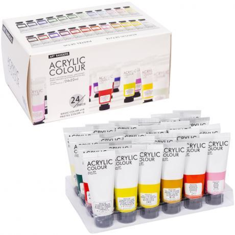 Фарби 22мл “Art Ranger“ 24 кольори “Acryliс regular“ FEA2422T-2 KNZ