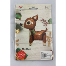 Кулька фігурна фольгована 3D “Новорічний олень“ 55х59см HEWN-C2134 KNZ