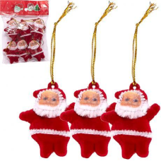Прикраса “Дід Мороз“ червоний 4,5 см 6шт 23F015 KNZ