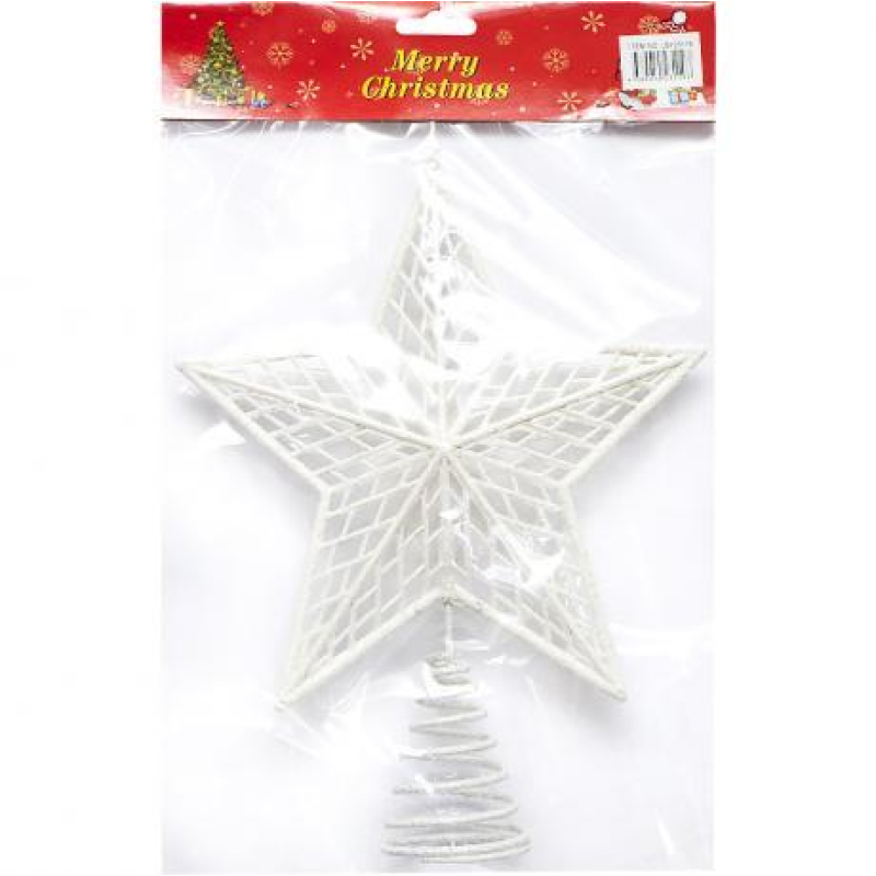 Верхівка для ялинки “Зірка“ 20*22см з глітером LBY23119 KNZ