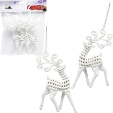 Набір ялинкових прикрас 2шт “Олень“ 15*9*2,5см HL2255 KNZ