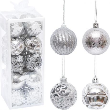 Набір куль 20шт D5см Срібро WRB23-6089 KNZ