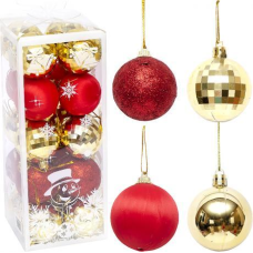 Набір куль 20шт D5см Червоний/Золото WRB23-6090 KNZ