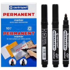 Перманентний маркер “Centropen“ товстий круглий чорний 2,5 мм KNZ