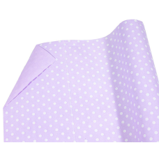 Крафт папір двосторонній лаванда в білий горох 0,7х8м Пт 857.20 KNZ