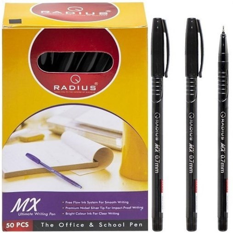 Ручка кулькова олійна 0,7 мм Radius MX чорна матова KNZ