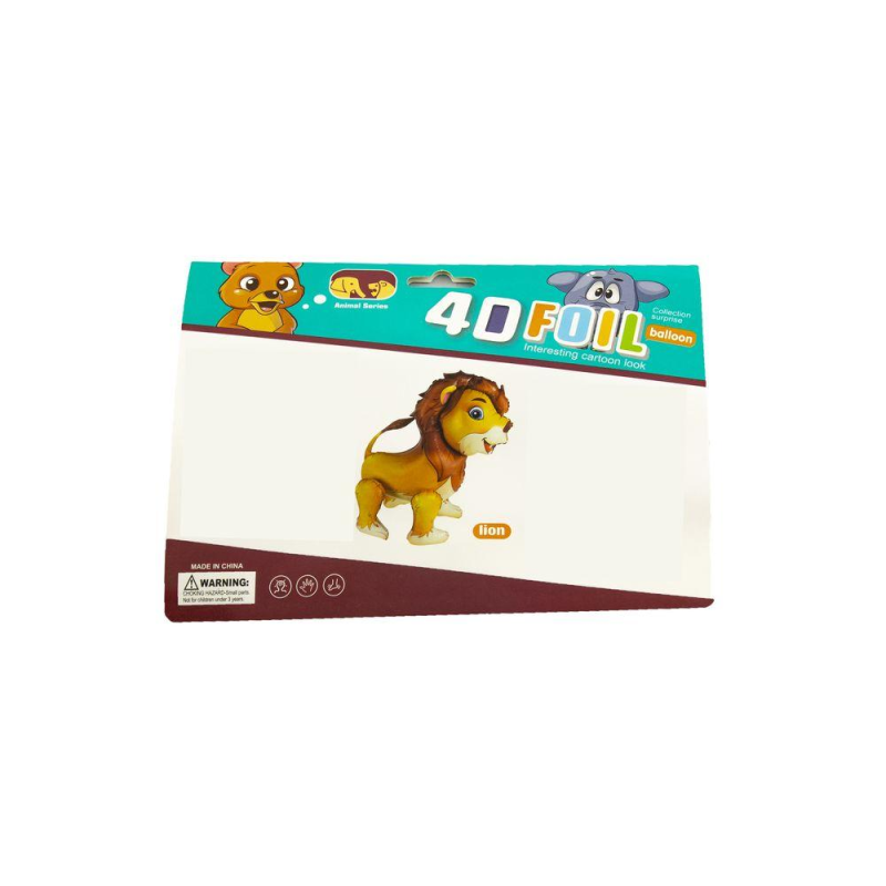 Кулька фольгована 3D фігурна Лев 54*62см YY-F0930 KNZ