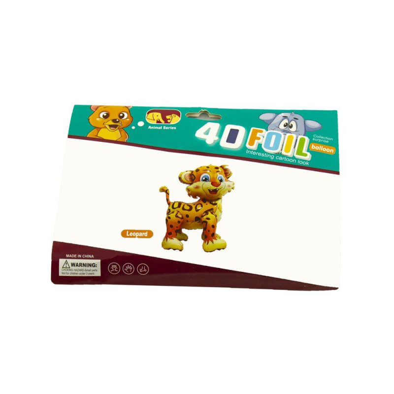 Кулька фольгована 3D фігурна Леопард 61*57см YY-F0953 KNZ
