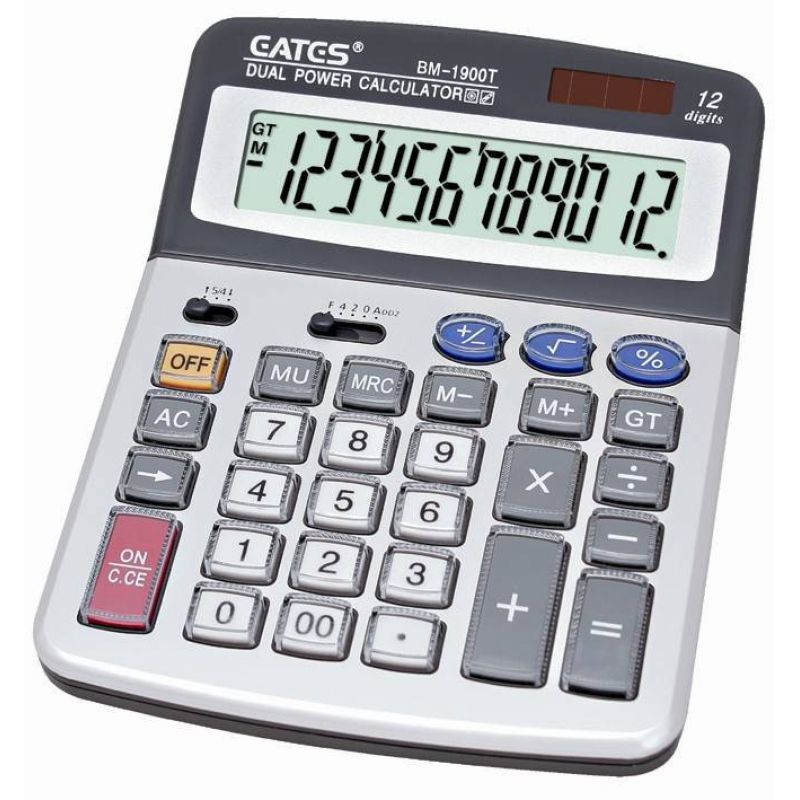 Настільний калькулятор 12 розрядний, 2 живлення “EATES“ BM-1900T KNZ Настільний калькулятор 12 розрядний, 2 живлення “EATES“ BM-1900T KNZ