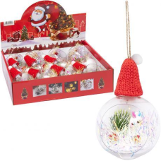 Прикраса-іграшка ялинкова “Куля“ 8см з підсвіткою LED стрічка, мультиколор KNZ