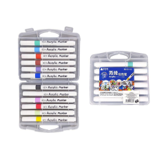 Набір акрилових скетчмаркерів Aodemei 12шт 6131-12M KNZ