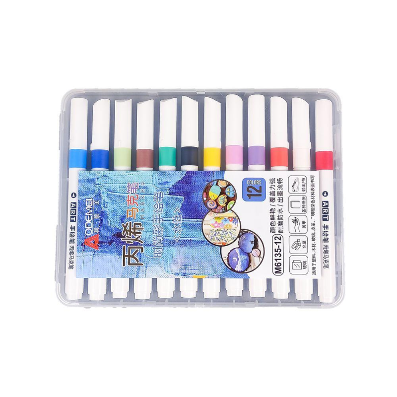 Набір акрилових скетчмаркерів Aodemei “Art“ 12шт 6135-12M KNZ