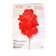 Набір з 16 кульок -4 фольгованих “18“ 45 см та 12 латексних “12“ 30,5 см, Червоний K-521 red KNZ