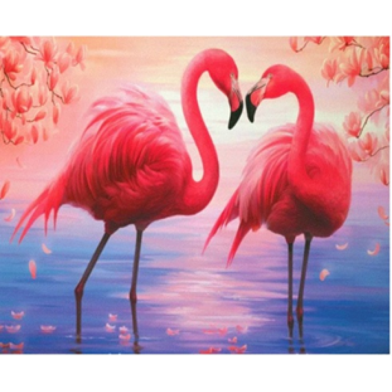 Картина за номерами “Пара рожевих фламінго“ 40*50см 30324 KNZ Картина за номерами “Пара рожевих фламінго“ 40*50см 30324 KNZ