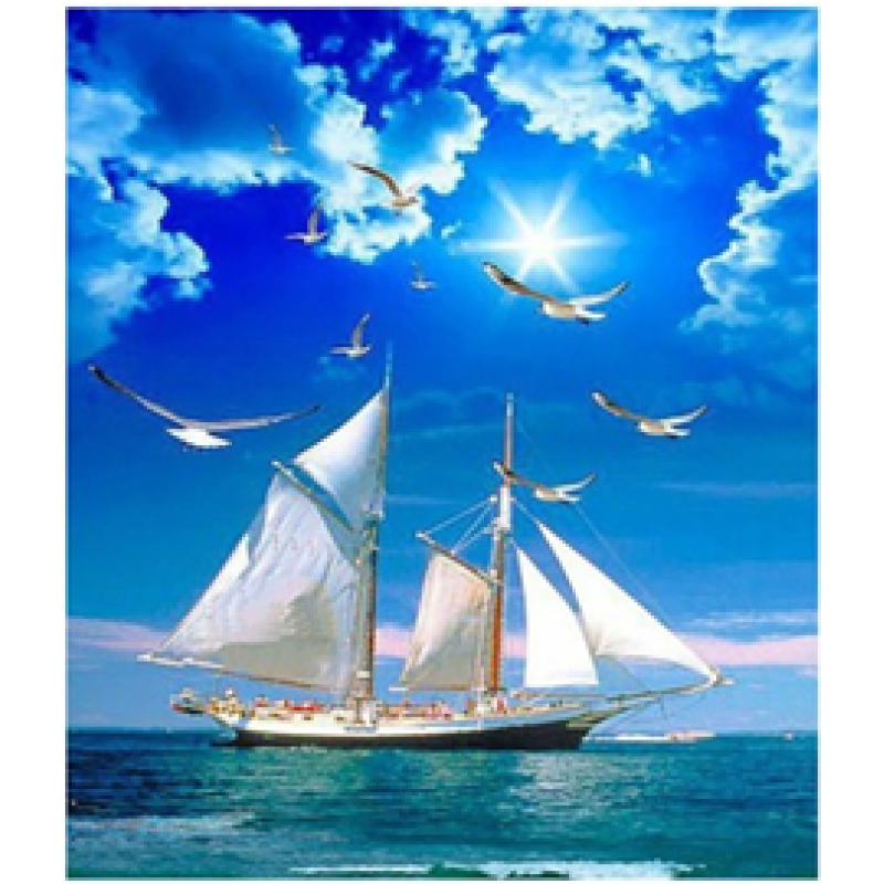 Картина за номерами “Білі вітрила“ 40*50см 74308 KNZ Картина за номерами “Білі вітрила“ 40*50см 74308 KNZ