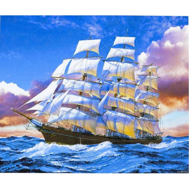 Картина за номерами “Парусник на хвилях“ 40*50см, фарби-акрил, кисть-3шт 3332 KNZ Картина за номерами “Парусник на хвилях“ 40*50см, фарби-акрил, кисть-3шт 3332 KNZ